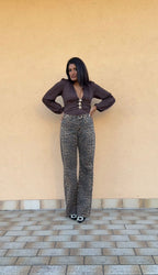 Jeans Morbido Maculato Vita Alta