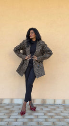 Giacca Maculata Doppiopetto Foderata