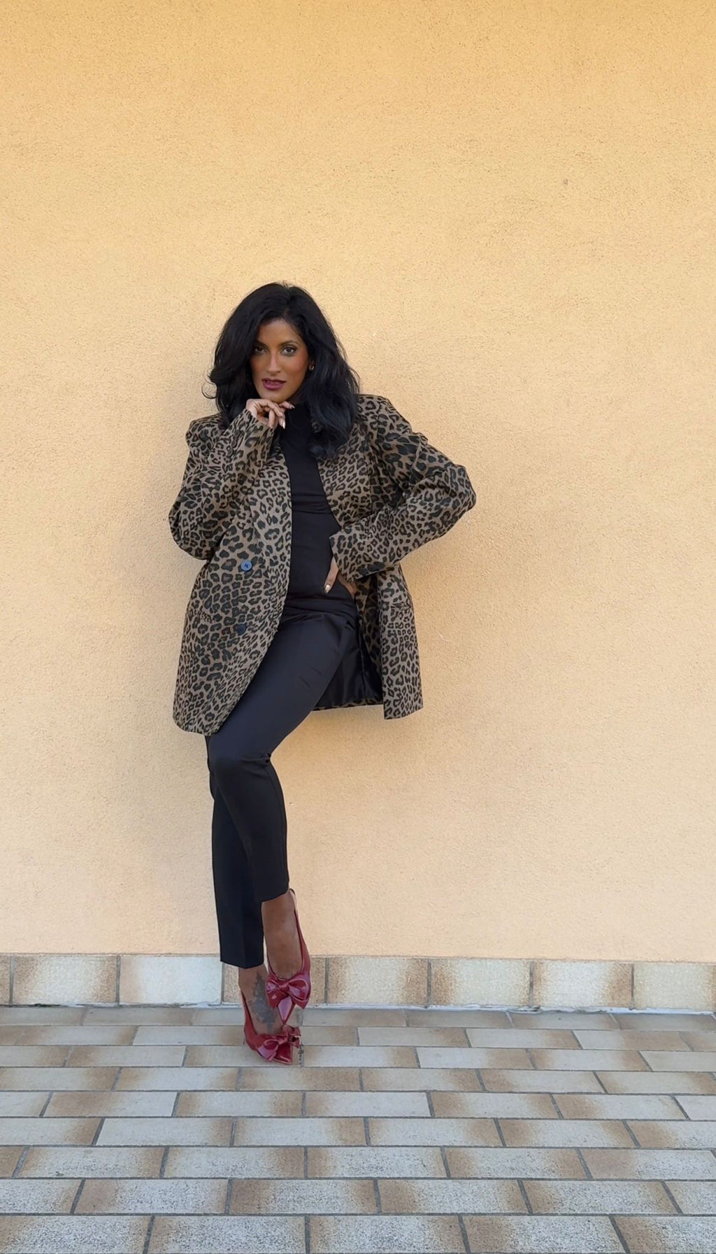 Giacca Maculata Doppiopetto Foderata