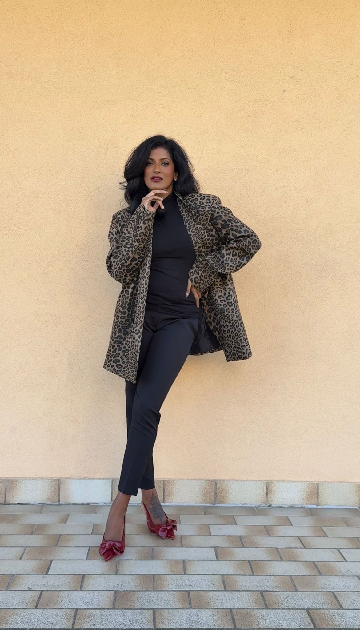 Giacca Maculata Doppiopetto Foderata