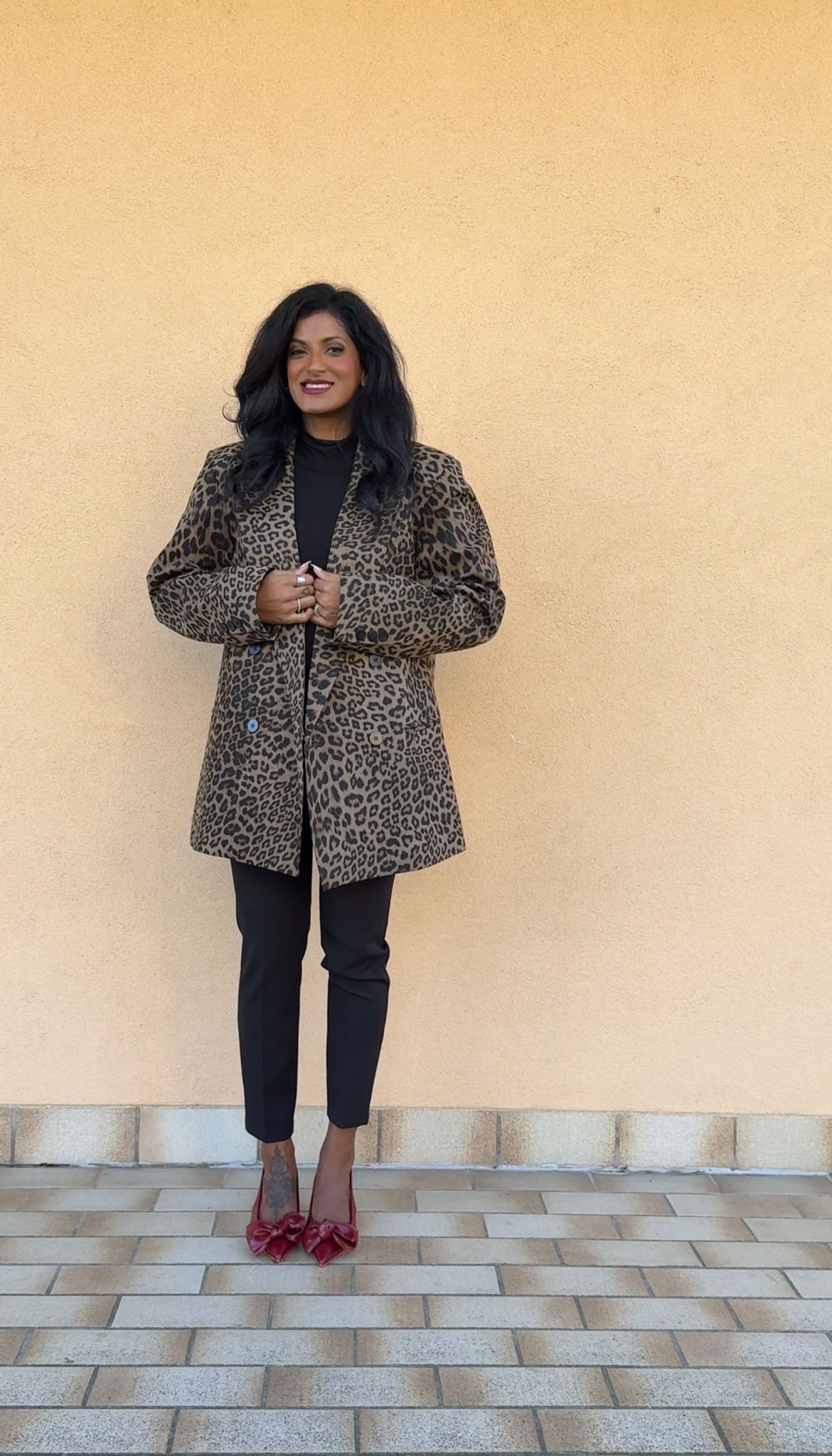 Giacca Maculata Doppiopetto Foderata