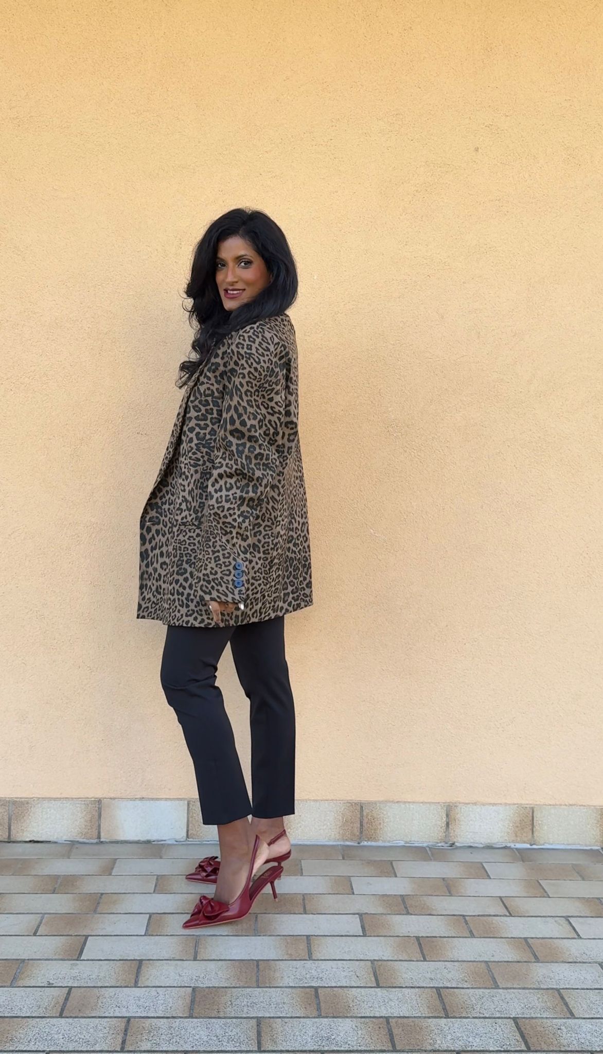 Giacca Maculata Doppiopetto Foderata