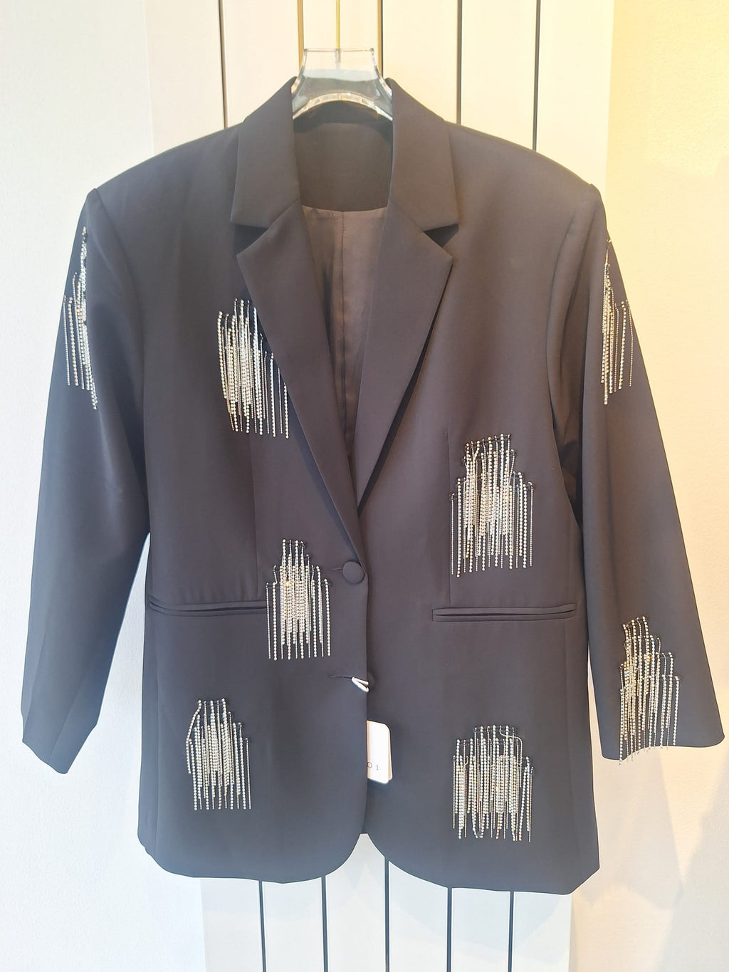 Giacca Over con Dettagli Swarovski